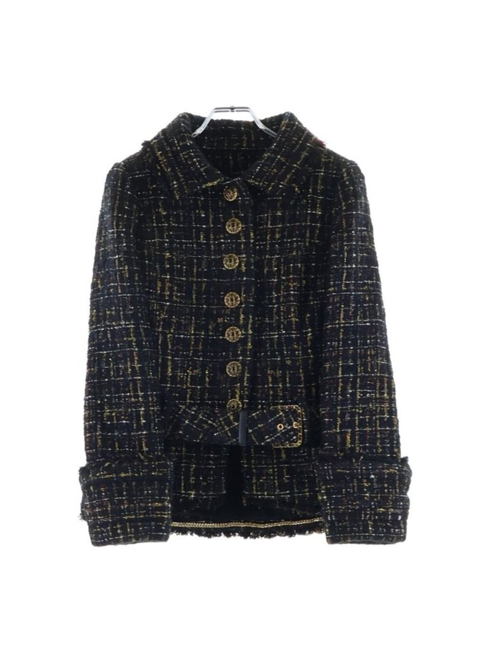 Chanel Gripoix Wool Jacket Black Gold